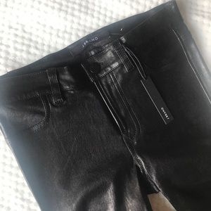 J Brand Mid-Rise Skinny Leather Pants